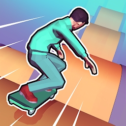 3d滑板竞速赛游戏(skatehills)